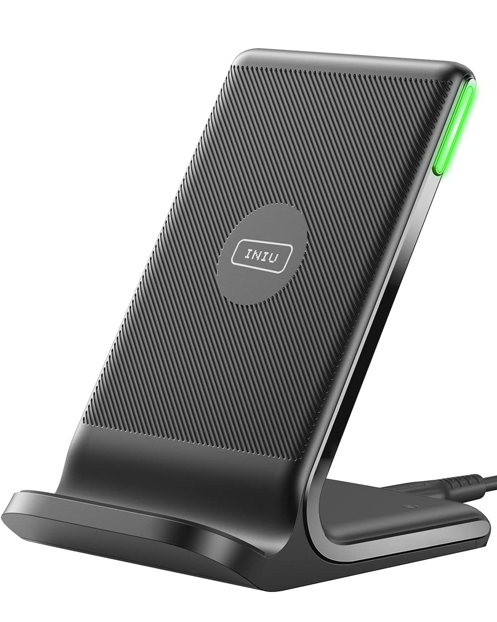 INIU Wireless Charger, 15W Fast Qi Certified Wireless Charging Station with Sleep-Friendly Adaptive Light Compatible with iPhone 16 15 14 13 Pro XS 8 Plus Samsung Galaxy S25 S24 S23 Note 20 Google etc