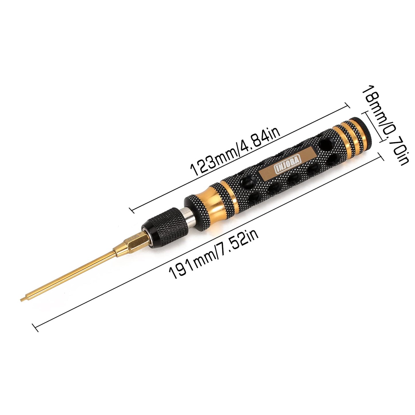 INJORA RC Tool Kit 6 in 1 Screwdriver Quick Change Allen Key Hexagon Screwdrivers for SCX24 Gladiator Bronco C10 JLU Deadbolt FMS FCX24 Micro Crawler Car