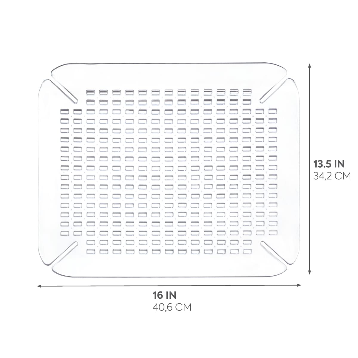 InterDesign Basic Sink Mat, Large Size, Clear