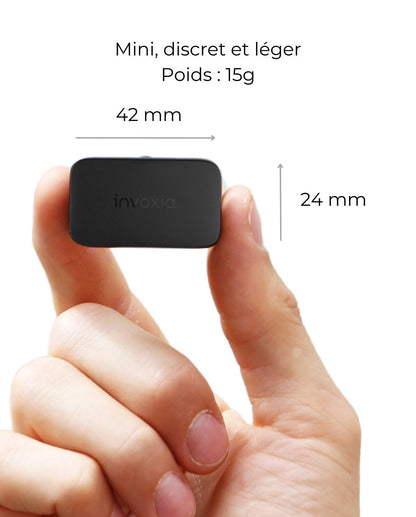 invoxia Mini GPS Tracker - Waterproof GPS Tracker with Real-time Anti-Theft Alarm - Up to 3 Months Battery Life - Includes 3 Year Subscription - Small and Lightweight - Anti-Theft for Keys, Boat