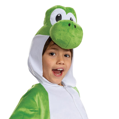 Yoshi Costume Hooded Jumpsuit, Official Super Mario Character Costume for Kids, Size (7-8)