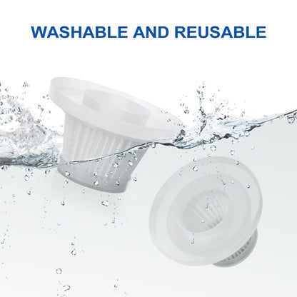 LANMU 4 Pack Replacement Filters Compatible with Duck Vacuum Cleaner As Seen On TV, Washable Duck Vac HEPA Filter Vacuum Parts