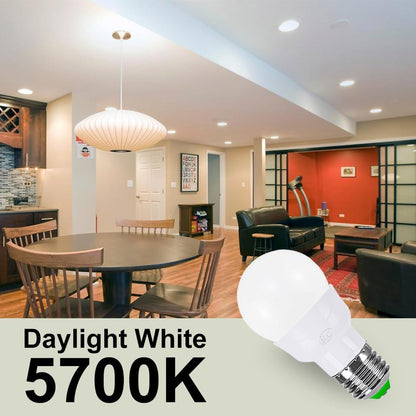 ILC RGB LED Light Bulb, Color Changing 40W Equivalent, Daylight White, 450LM Dimmable 5W E26 Screw Base RGBW, Mood Light Bulb - 12 Color Choices - Timing Infrared Remote Control Included (4 Pack)