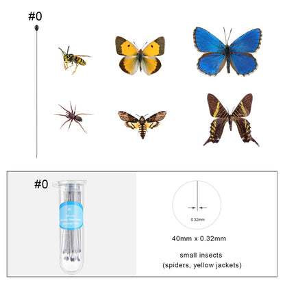 Insect Display Case Box Collection Box with Clear Top, EVA Foam Pinning Board and 100 Pieces Pins Insect Shadow Box Kit Entomology Supplies for Collecting Butterfly Specimen (Brown)