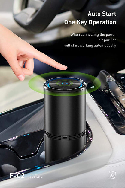 Lapurifier Car Air Purifier Ionizer, 12 Million Negative Ions, 27dB Quiet Portable Ionic Air Purifiers for Car Small Room Removes Dust Pet Odors Pollen