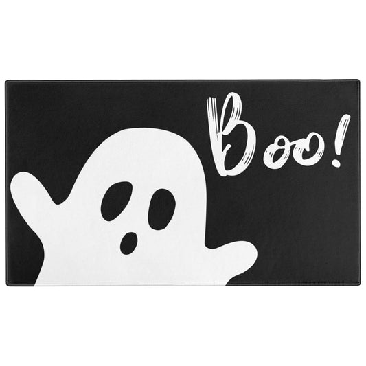Xsinufn Halloween Door Mat,Halloween Ghost Boo Outdoor Mats for Front Door,Halloween Indoor Entrance Non-Slip Doormat,Halloween Entryway Welcome Rubber Mats for Front Porch Decor 30" x 17"