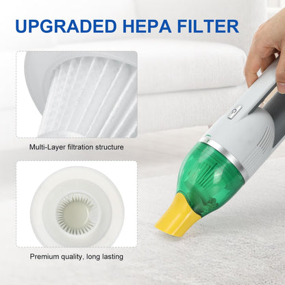 LANMU 4 Pack Replacement Filters Compatible with Duck Vacuum Cleaner As Seen On TV, Washable Duck Vac HEPA Filter Vacuum Parts