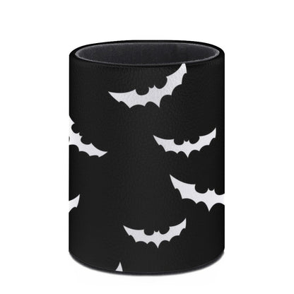 XUWU Halloween Bat Pen Holder Pencil Organizer Cute Pencil Cup Desk Decor Makeup Brush Holder PU Multifunctional Office Suppliesfor Home Classroom School