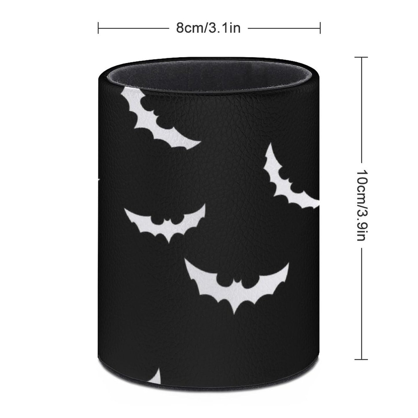 XUWU Halloween Bat Pen Holder Pencil Organizer Cute Pencil Cup Desk Decor Makeup Brush Holder PU Multifunctional Office Suppliesfor Home Classroom School