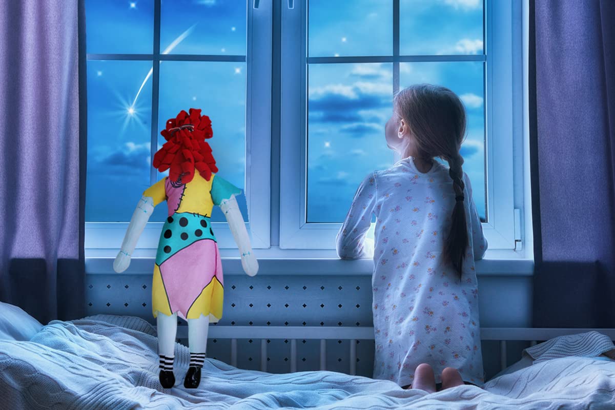 illuOKey Nightmare Moon Plush Doll, Premium Animated Stuffed Doll Inspired by Sally, Cute Baby Doll for Pumpkin King Plush Collectors, 20-inch