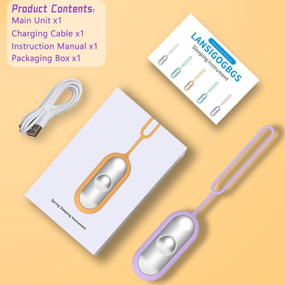 LANSIGOGBGS Sleep Instrument,Brain Massage Adjust Heart Rate,Headache Focus Attention,Small and Easy to Carry,Improve Deep Sleep (Purple)