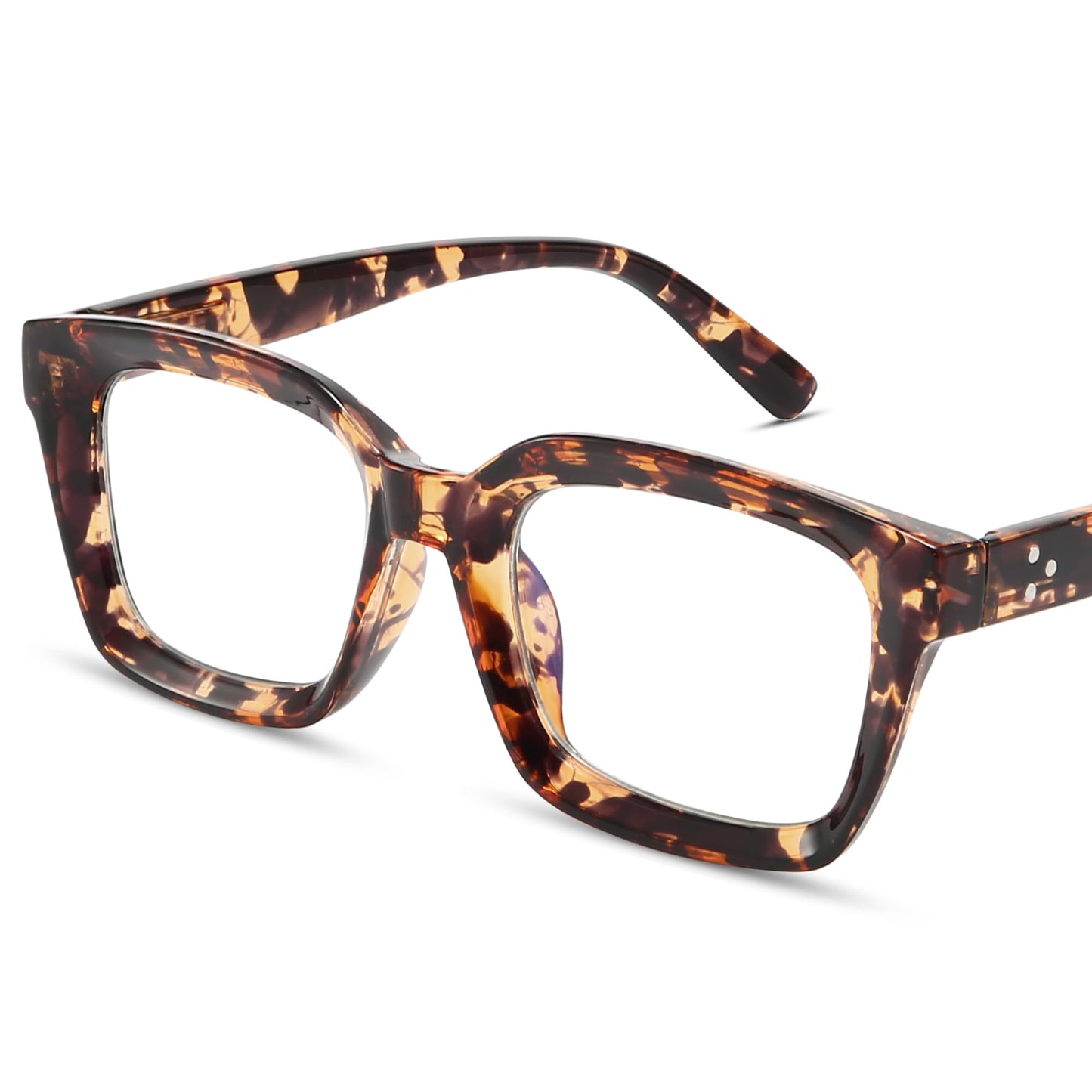 IBOANN Oversized Blue Light Glasses for Woman, Funky Fashion Glasses With Preppy Look, Eye Strain Computer Glasses