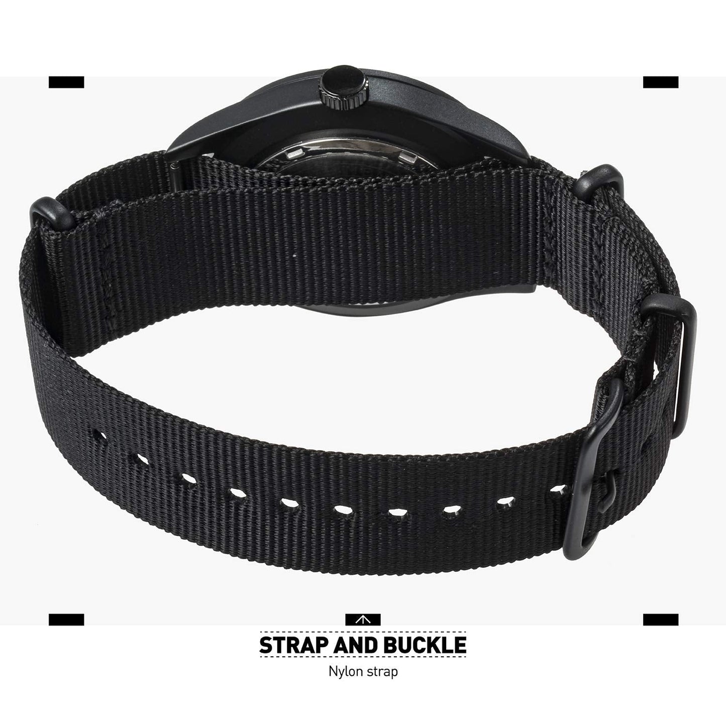 Infantry Men's Wrist Watch Field Military Watches for Men Analog Black Tactical Outdoor Sport Work Wristwatch Waterproof Date Day 12/24 Hour with Army Nylon Band