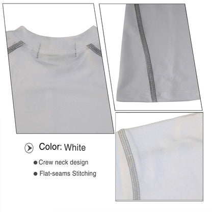 LANBAOSI Boy's Compression Shirts Child's Short Sleeve Base Layer Tops Black 7