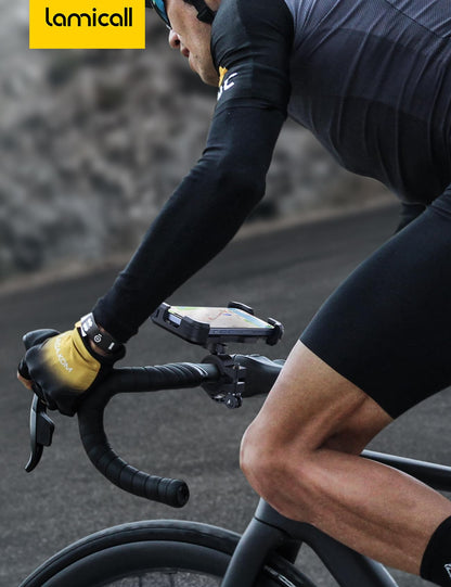 Lamicall Bike Phone Mount Holder - Motorcycle Phone Mount, Adjustable Cell Phone Holder, Bicycle Scooter Handlebar Cradle Clip for iPhone 16 Pro Max/Plus, iPhone 15 Plus, iPhone 14 and 4.7-6.8" Phone