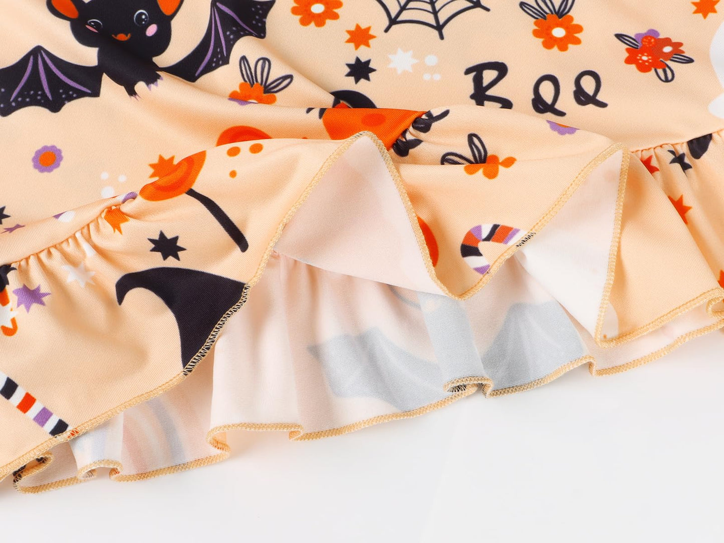 WonderBabe Girls Halloween Nightgowns Flutter Sleeves Nightdress Nightie Dress Sleepwear Pajamas for Little Girls Size 7-8 Yellow