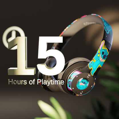 iJoy Disney Lilo & Stitch Bluetooth Over-Ear Headphones, Wireless Foldable Headset with Built-in Microphone for Adults and Kids, Comfortable Auriculares: Electronics