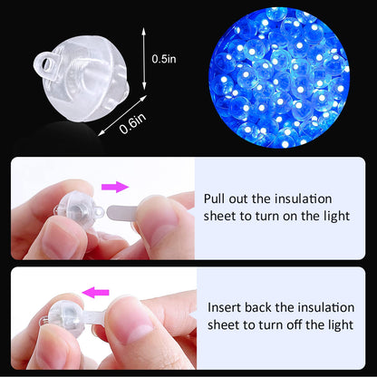 ZGWJ 100PCs Mini Led Lights for Paper Lantern, Led Balloons Light up Balloons for Neon Party Lights Easter Eggs Christmas Halloween Birthday Party Wedding Decoration