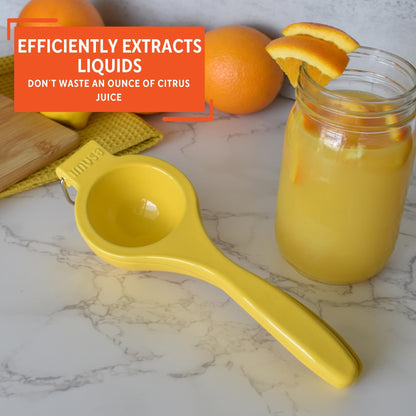 IMUSA Lime or Lemon Manual Squeezer, Citrus Juicer for Max Extraction, Yellow