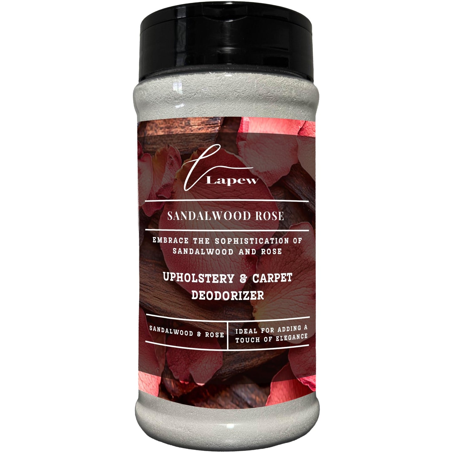 Lapew Sandalwood Rose Carpet Freshener Powder: Powerful Odor Eliminator for Home, Upholstery Deodorizer, Carpet Deodorizer, Pet Urine, Cat Litter Box - Sandalwood Rose Fragrance.