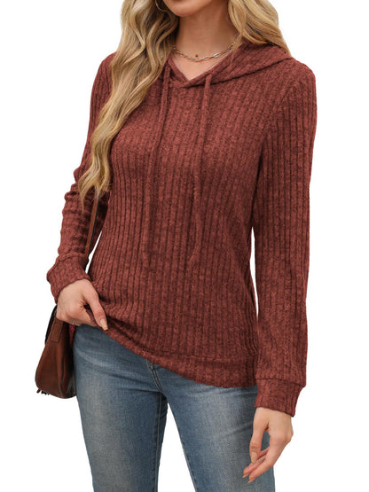 Womens Sweaters Early Fall Fashion Clothing 2025 Long Sleeve Shirts for Women Blouses Dressy Casual Hoodies Cute Tops Trendy Sweatshirts Christmas Holiday Halloween Outfits Winter Clothes Caramel M