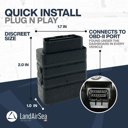 LandAirSea Sync GPS Tracker - 8.95 per month. Full Global Coverage. 4G LTE Real-Time Tracking for Vehicle, Asset, Fleet, and Elderly.
