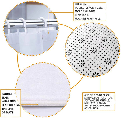 Yddsky 4 Pcs Halloween Shower Curtain Set with Rugs Toilet Lid Cover,Bloody Hand Shower Curtain with 12 Hooks for Bathroom Set Decor Horrible Halloween Bathroom Decor Theme