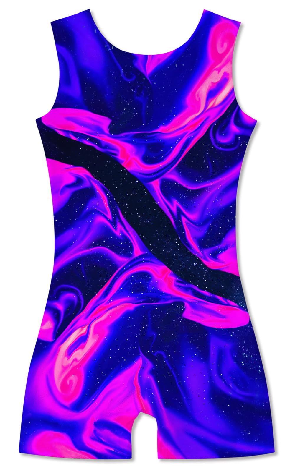 Idgreatim 5t Girl's Gymnastics Biketards Sparkly Pink Tie Dye Biketards Leotards with Shorts Athletic Activewear Bodysuits for Ballet Dance 5-6 Years Old