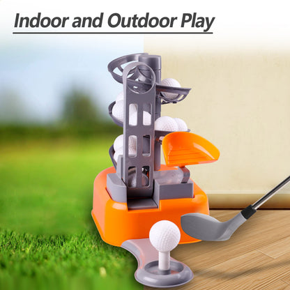 iPlay, iLearn Kids Golf Toys Set W/Left & Right Club Head, Boys Outdoor Sport Toy Age 3-5, Toddler Indoor Golf Ball Game, Child Exercise Active, Yard Play Birthday Gift 4 6 7 8 Year Olds Toddler Girl