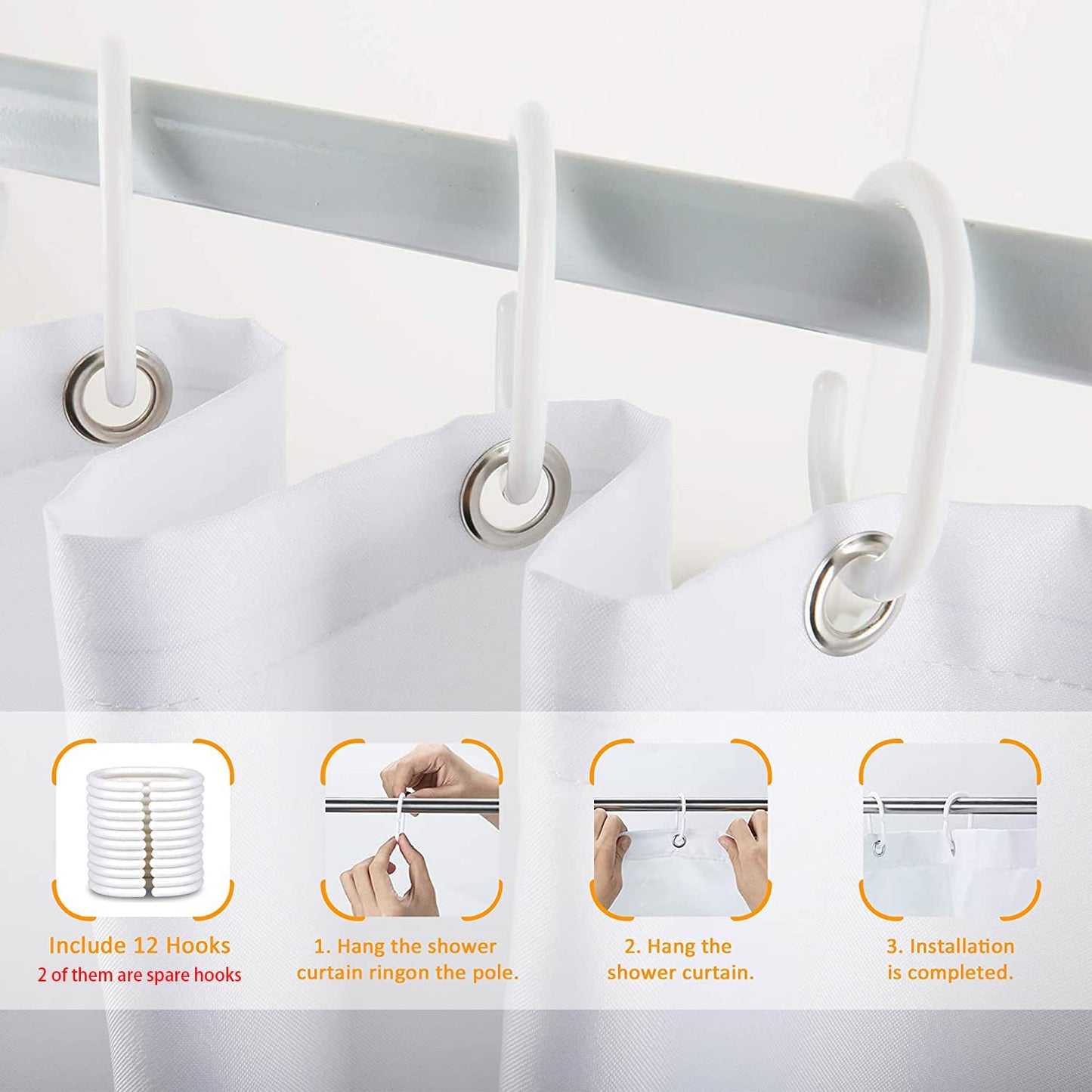 Laifzere Funny Toilet Rules Shower Curtain Gothic Halloween Goth Witchy Bathroom Signs Horror Fabric Shower Curtain for Bathtub 60x72 Inch