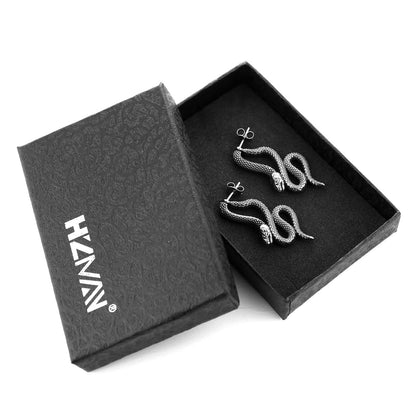 HZMAN Interesting Stainless Steel Goth Hip Hop Earrings for Men Women Stud Earring Jewelry Gift