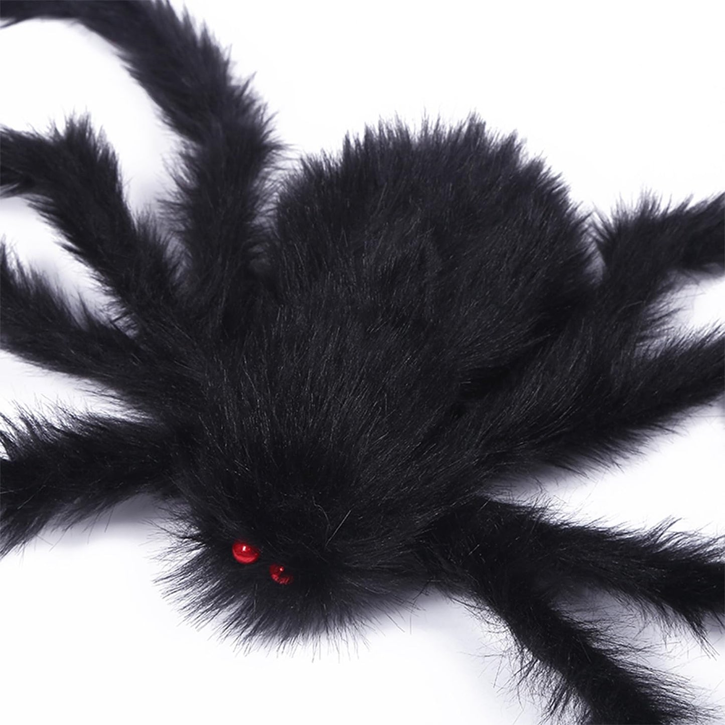 yosager Outdoor Halloween Decorations 6Pcs Realistic Giant Spiders, Huge Hairy Scary Halloween Spider Prop, Black Spooky Spider for House Window Yard Garden Patio Decor (12" 24" 24" 36" 36" 60")