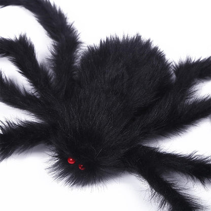 yosager Outdoor Halloween Decorations 6Pcs Realistic Giant Spiders, Huge Hairy Scary Halloween Spider Prop, Black Spooky Spider for House Window Yard Garden Patio Decor (12" 24" 24" 36" 36" 60")