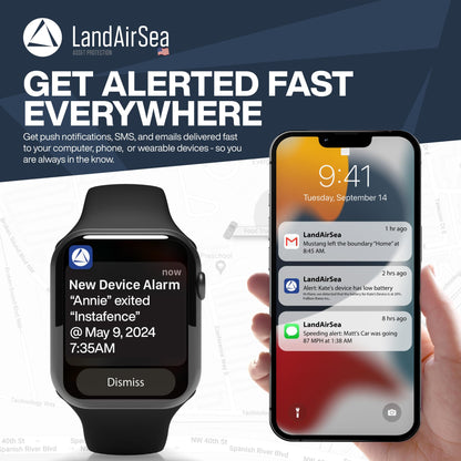 LandAirSea Sync GPS Tracker - 8.95 per month. Full Global Coverage. 4G LTE Real-Time Tracking for Vehicle, Asset, Fleet, and Elderly.