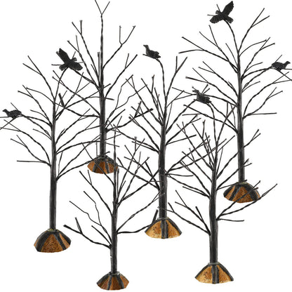 Ysleen 6 Pieces Mini Decor Trees Miniature Artificial Model Displays Trees for Holiday Village House Garden Festival Decorations, 3 Sizes