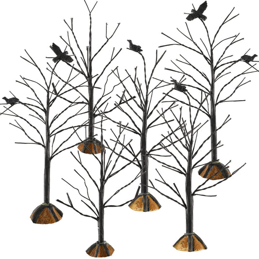 Ysleen 6 Pieces Mini Decor Trees Miniature Artificial Model Displays Trees for Holiday Village House Garden Festival Decorations, 3 Sizes