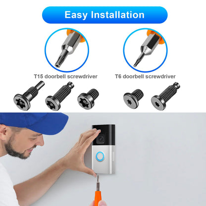 20Pcs Security Screws for Ring Doorbell Screws Replacement with Video Doorbell 2/3/4/Pro 2, CTYUKHS