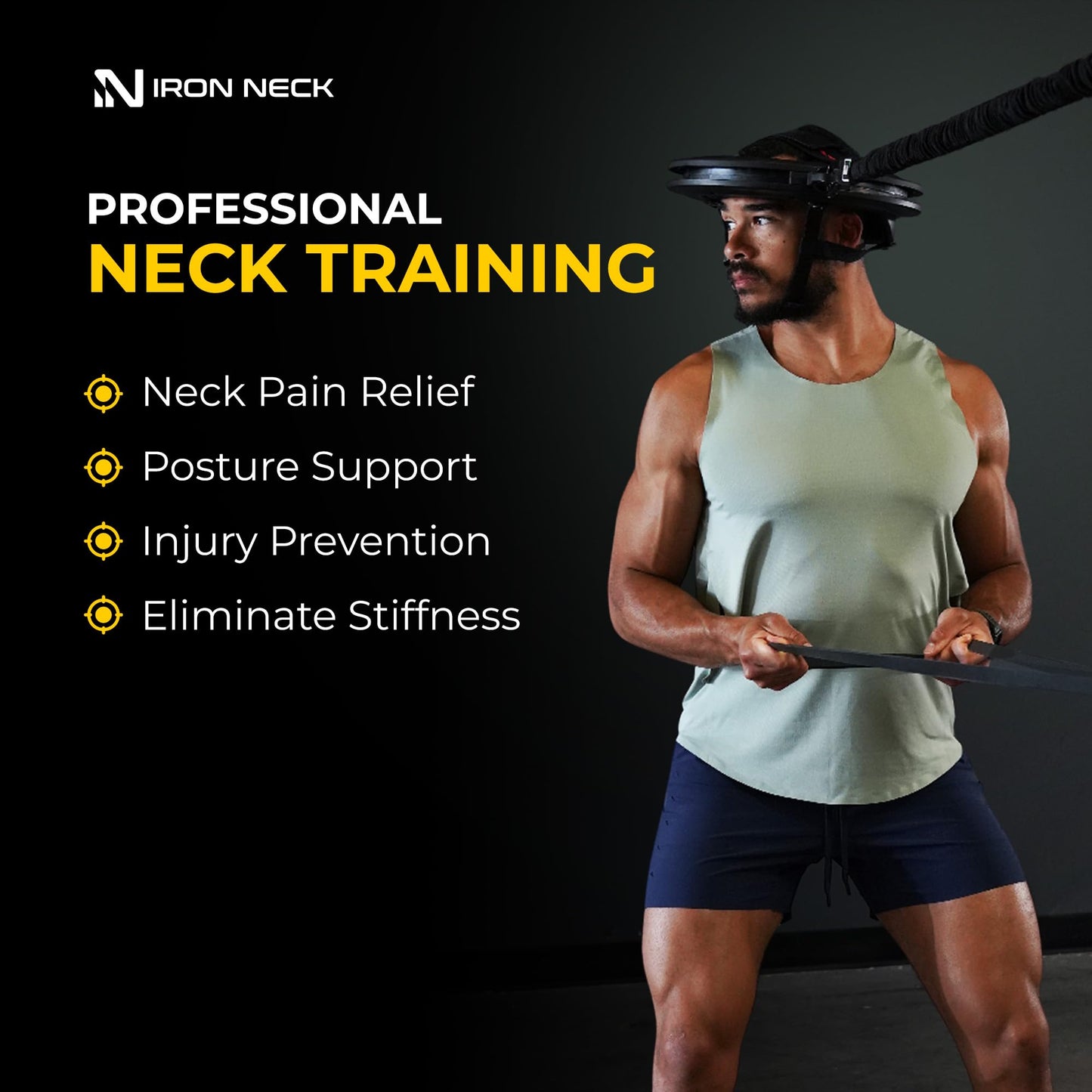 Iron Neck 3.0 Neck Trainer, Advanced Neck Strengthener, Exerciser and Rehabilitation Device to Relieve Pain, Improve Posture and Enhance Mobility