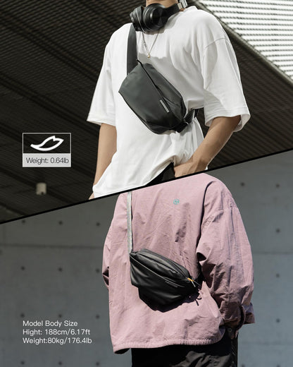 Inateck Sling Bag X, Compact Chest Bag Men Women Waterproof Bum Bag Chest Bags Shoulder Bag Crossbody Bag for Everyday Travel Hiking