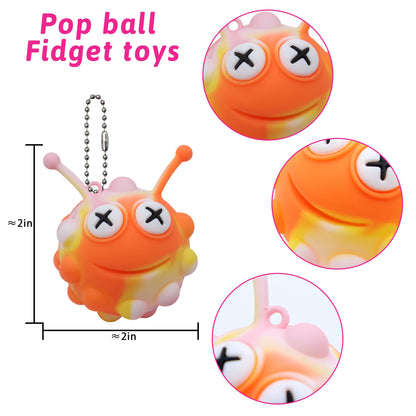 30 Pack Animal Pop Balls Party Favors for Kids,3D Pop Balls Fidget Toys,Birthday Gifts for Boys & Girls,Goodie Bag Stuffers,Pinata Stuffers Filler,Carnival Prizes,Treasure Box Toys,Kids Prizes