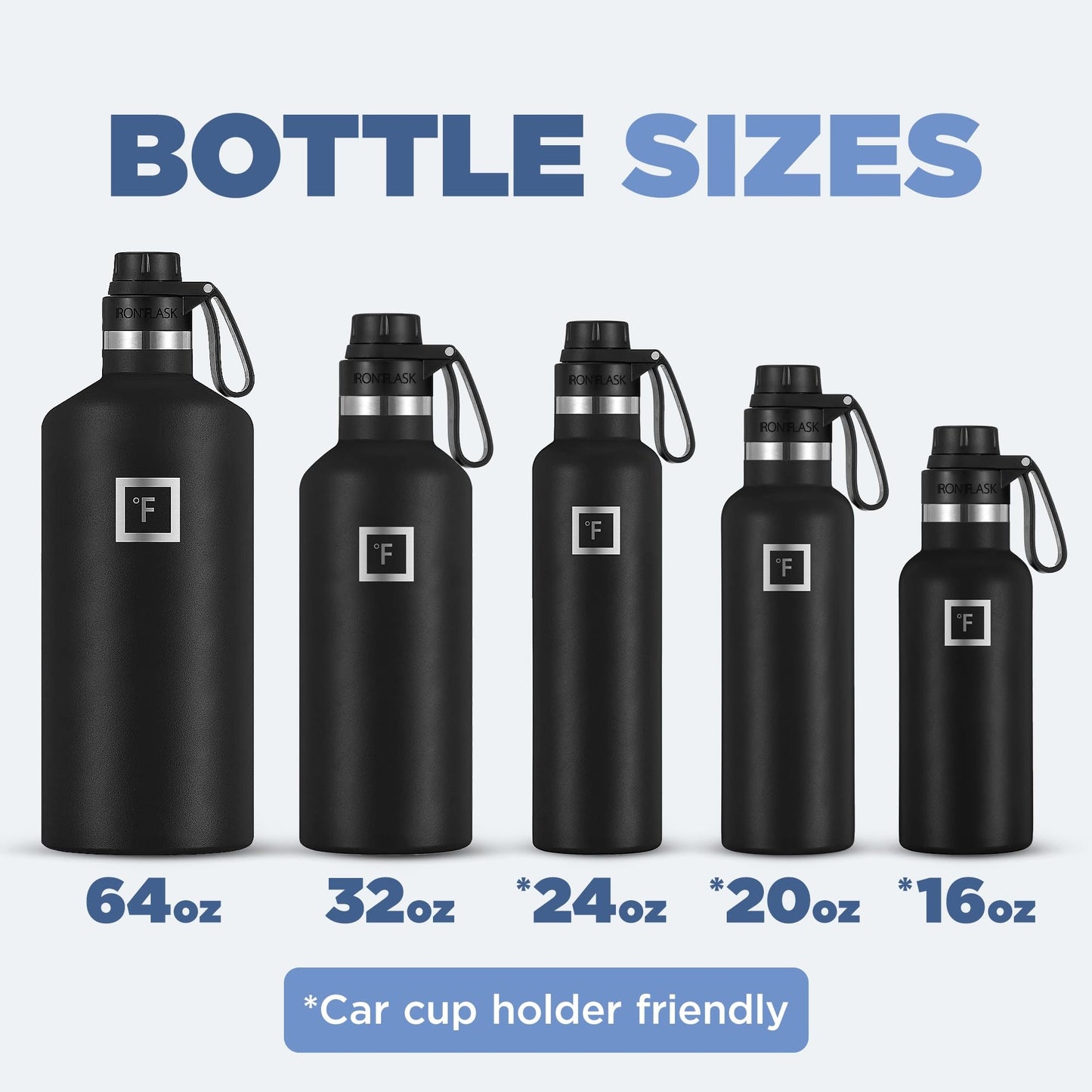 IRON °FLASK Camping & Hiking Hydration Canteens - 3 Lids (Narrow Spout Lid) Leak Proof Vacuum Insulated Stainless Steel - Hot & Cold Double Walled Sports Water Bottle - Cashmere Cream, 24 Oz