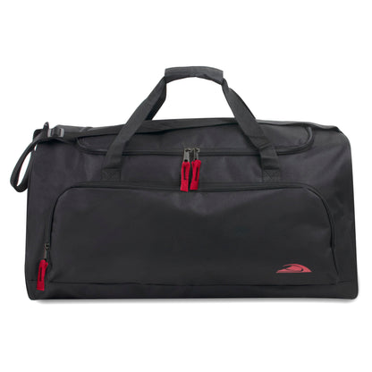 55 Liter, 24 Inch Lightweight Canvas Duffle Bags for Men & Women For Traveling, the Gym, and as Sports Equipment Bag/Organizer (Black 2)