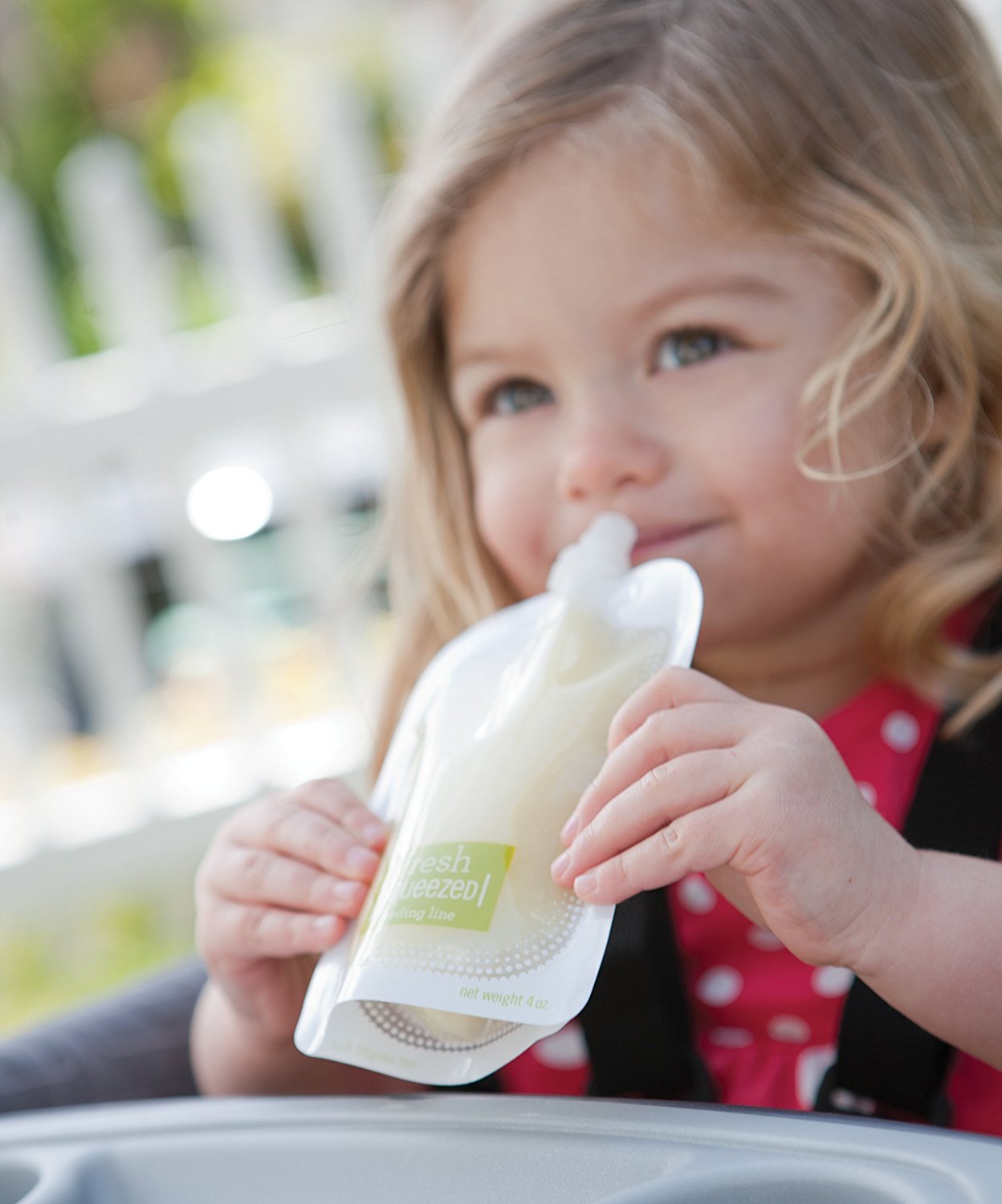 Infantino Disposable Squeeze Pouches, Portable Homemade Semi-Solid Food for Babies and Toddlers, 4 Fl Oz (Pack of 50)