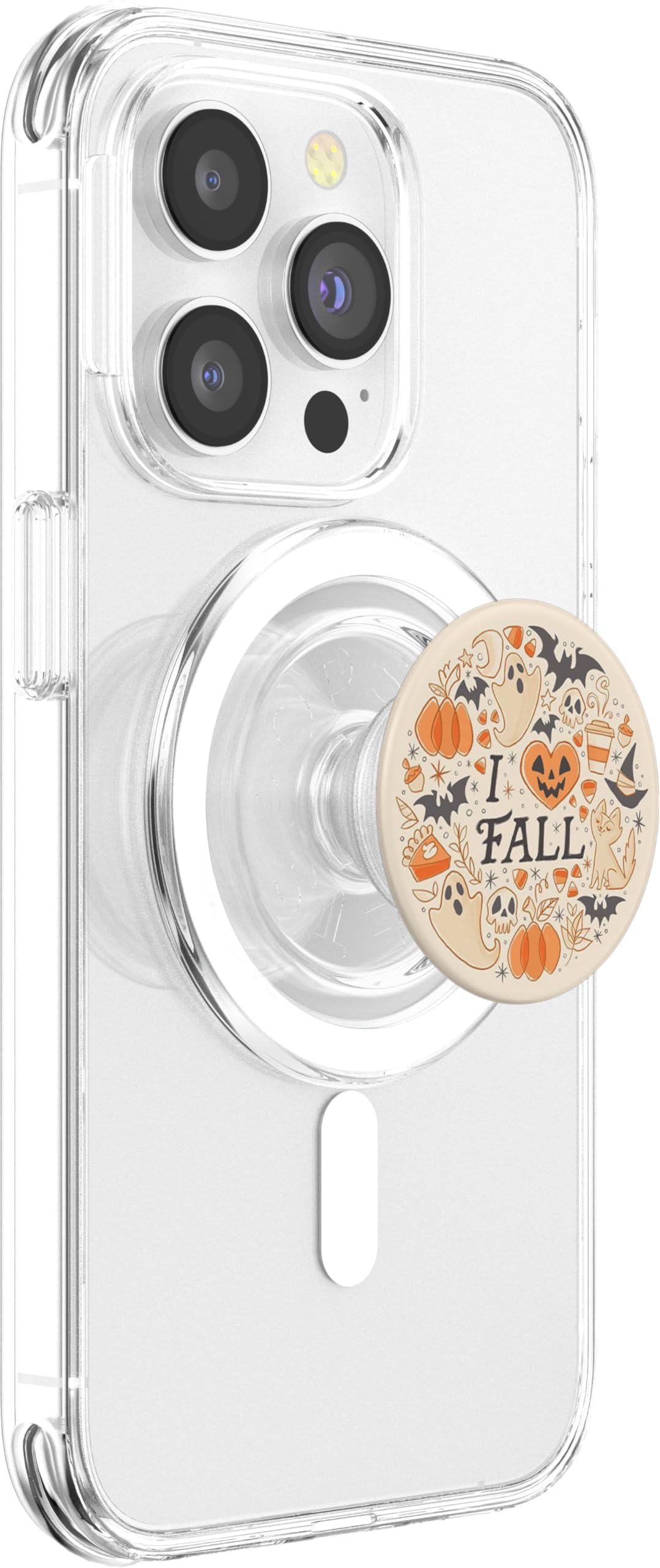 I Love Fall Season Pumpkin Cat Boo Skull Halloween Themed PopSockets PopGrip for MagSafe