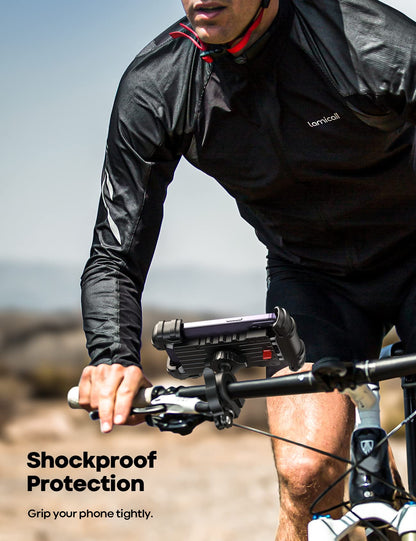 Lamicall Bike Phone Holder, Motorcycle Mount - Motorcycle Phone Holder, Handlebar Cell Phone Clamp, Scooter Phone Clip for iPhone 16 Pro Max/Plus, 15 Pro Max, S10, S20, More 4.7" to 6.8" Smartphones