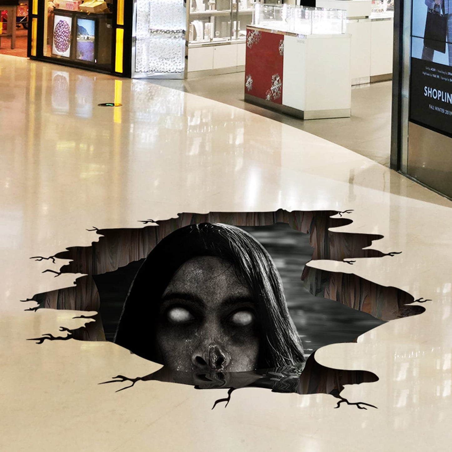 3D Wall Stickers, Removable Wall Decals - Scary Halloween Decor for Bedroom & Windows - 17