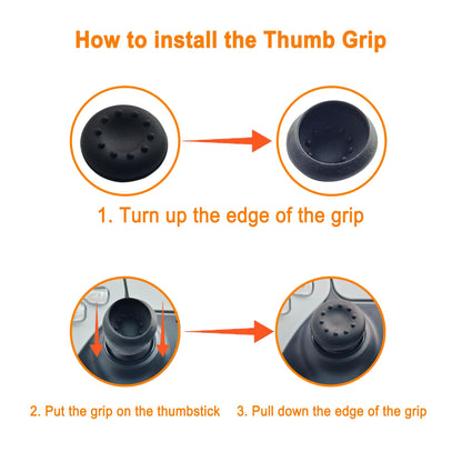 iCarp PS5 Controller Skin, Anti-Slip Soft Silicone Protective Cover Case for PlayStation 5 DualSense Wireless Controller, 1Pack with 4 Thumb Grip Caps and L2R2 Trigger Extenders (Black)