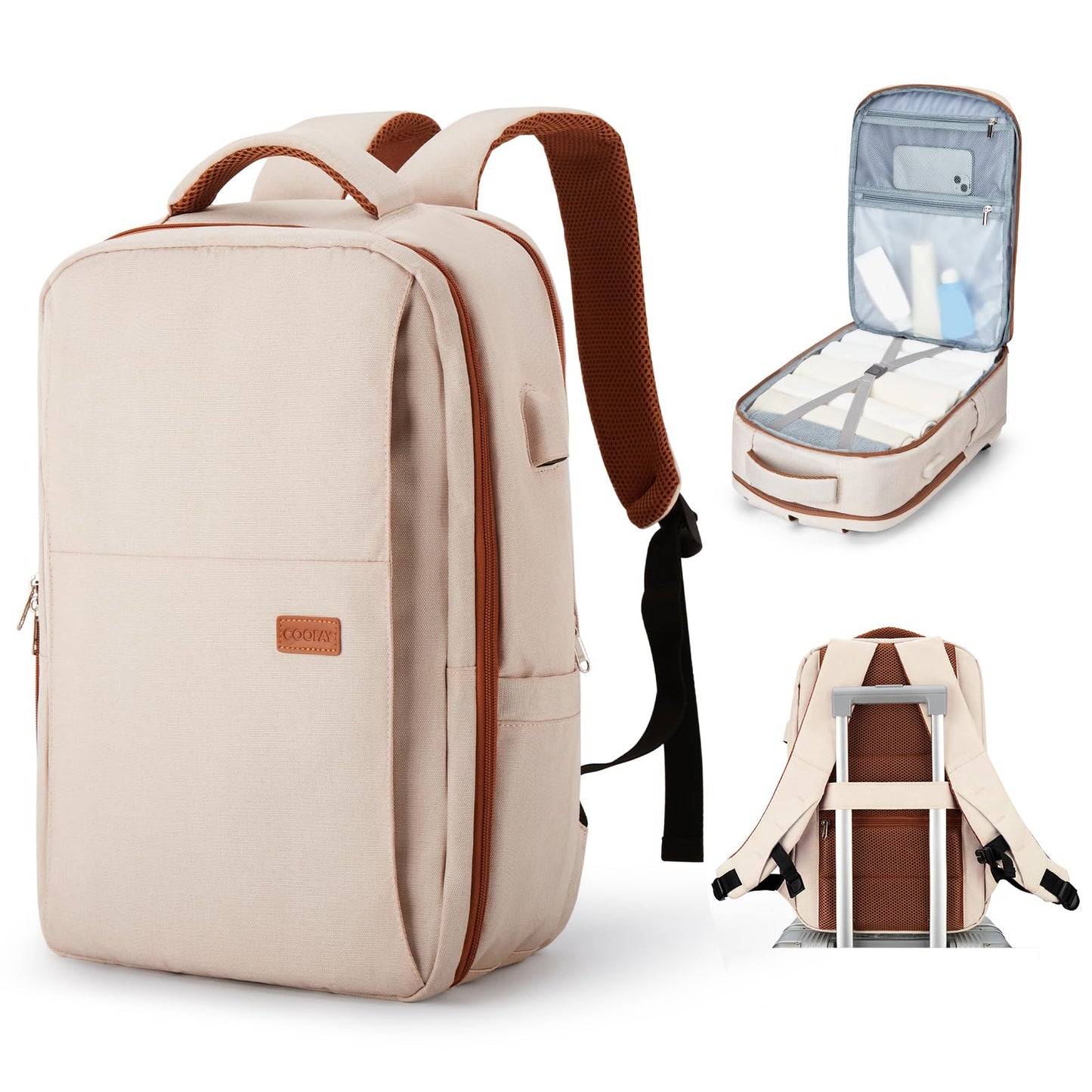 Laptop Travel Backpack For Women Men Airline Approved Carry On Bags For Airplanes Women Underseat Luggage Backpack For Traveling On Airplane Personal Item Travel Bag For Airlines Travel Essentials