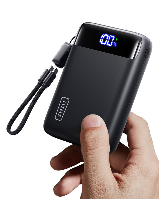 INIU Portable Charger, Smallest 22.5W 20000mAh USB C in & Out Power Bank Fast Charging, PD 3.0+QC 4.0 LED Display Phone Battery Pack Compatible with iPhone 16 15 14 13 Pro Samsung S23 Google iPad etc
