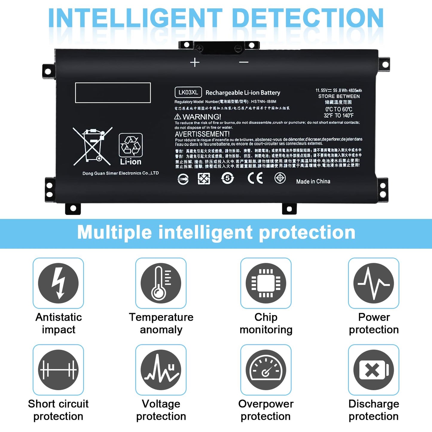 IEFUU LK03XL Battery Compatible with HP Envy X360 Convertible Notebook 15m-cn0xxx 15m-cn0012dx 17m-ae0xx 15m-bp 17-ae1xx 15-bq2xx 17t-ce 15m-cn0011dx 15m-bp112dx LKO3XL 916814-855 L09281-855